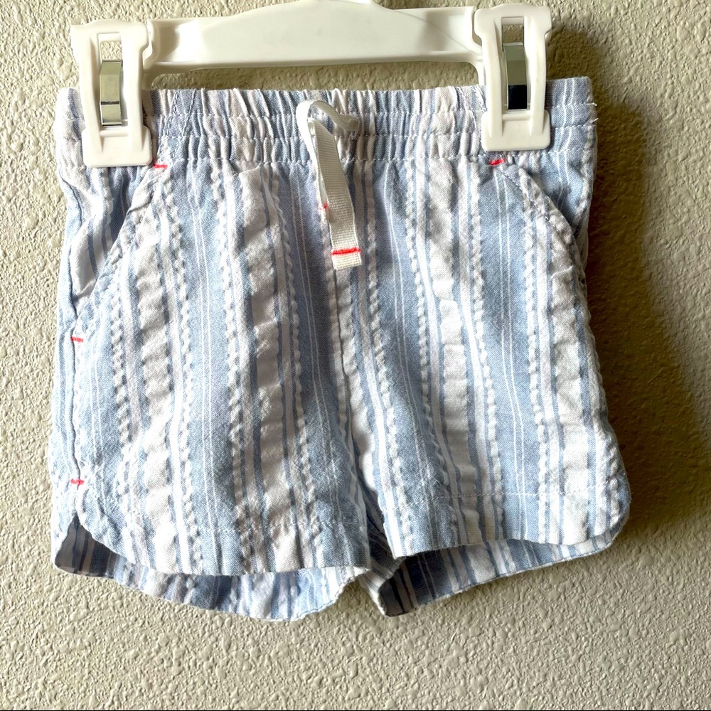 Cat & Jack Stripped Cotton Blend Shorts 18 Month Preppy Beach